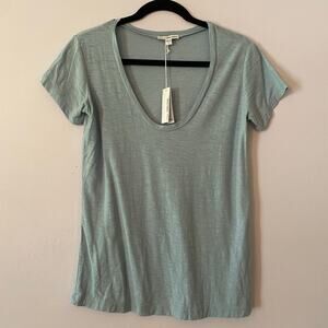 NWT Standard James Perse Light Blue Scoop Neck Tee T-Shirt Women size 1 / Small